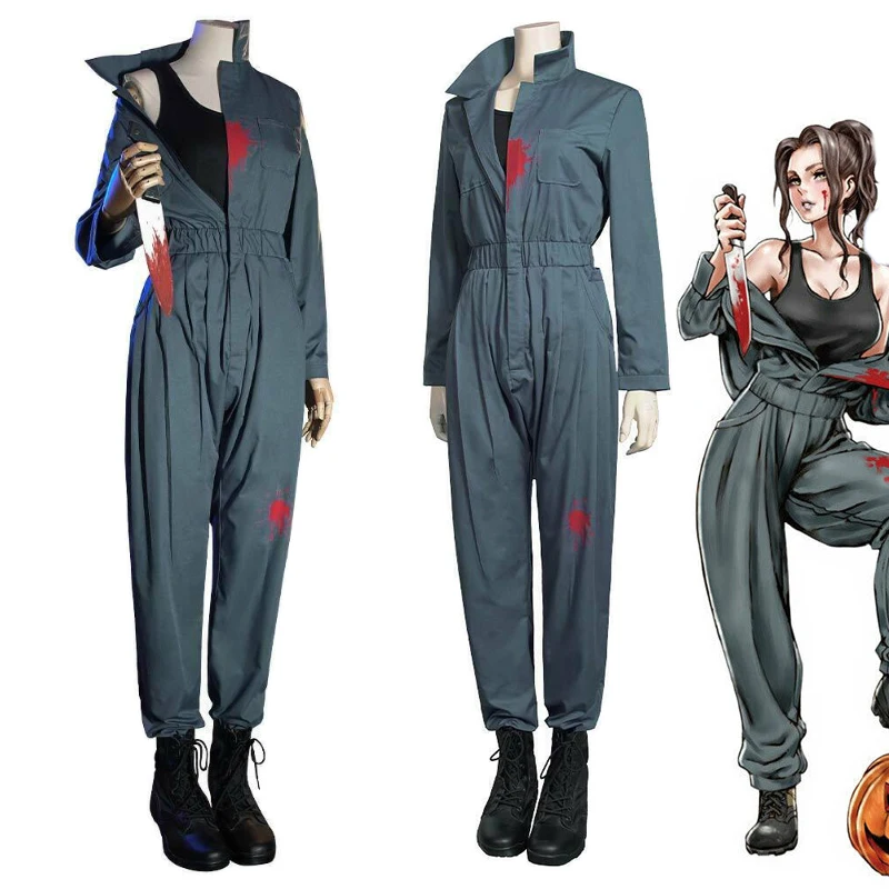 Movie Halloween Michael Myers Cosplay Costumes Murderer Jumpsuits Uniform Female Workwear Womens Clothes for Halloween Party