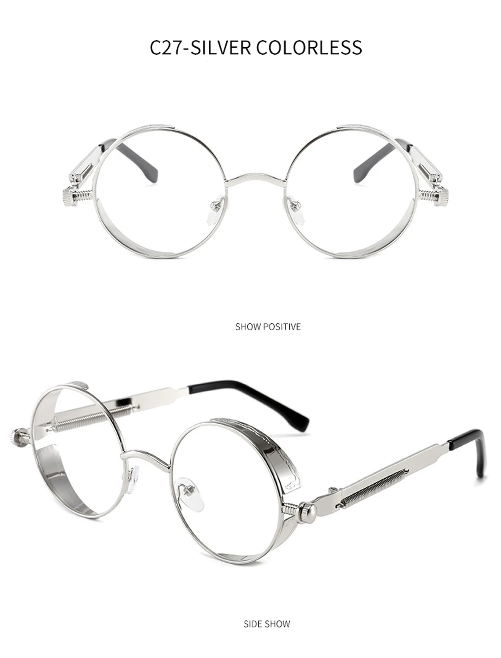 Clip Auf Sonnenbrille Männer Steampunk Marke Design Frauen Mode Gläser Vintage Retro Mode Sonnenbrillen Oculos UV400 – Detail 36