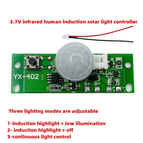 Imagen 1 del producto Lámpara Solar de 3,7 V, Sensor de Control de PCB, módulo de controlador de luz nocturna, lámpara Solar infrarroja, placa de Sensor, placa de circuito