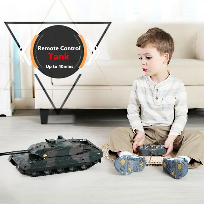 Remote Control Tank Large Charging Battle Tank Toy Remote Control Car Car Tank Model Boy Toy Alloy Remote Control Toy