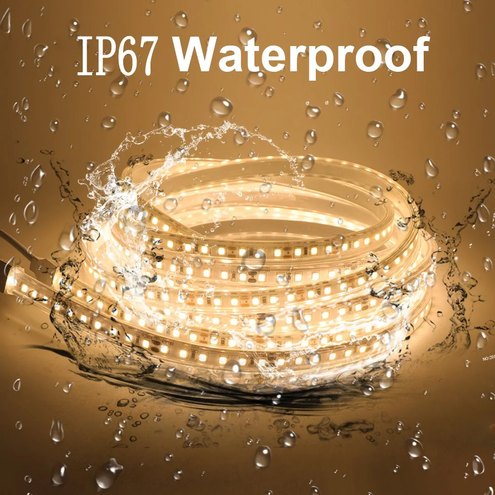 IP67 wodoodporna taśma LED 12V 24V 2835 120Leds/m elastyczna taśma LED wstążka sznur oświetleniowy biała/ciepła biel/naturalna biel 1-10m