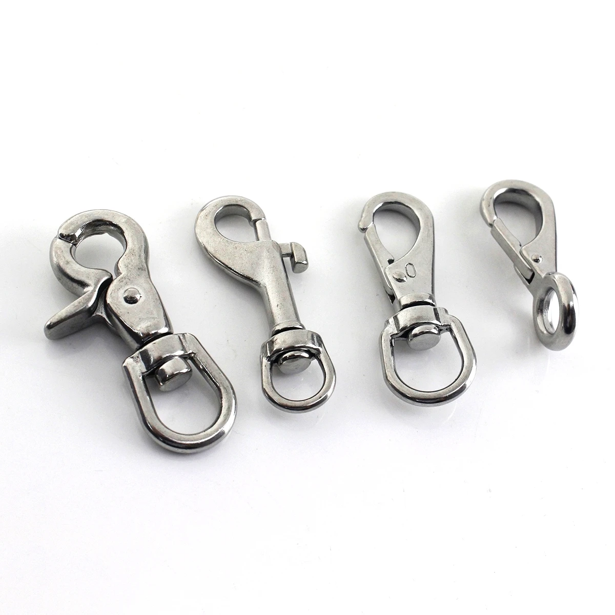 1x Stainless Still Snap Hook Trigger Lobster Clasps Clips Spring Gate Leather Craft Pet Leash Bag Strap Belt Webbing Keychain