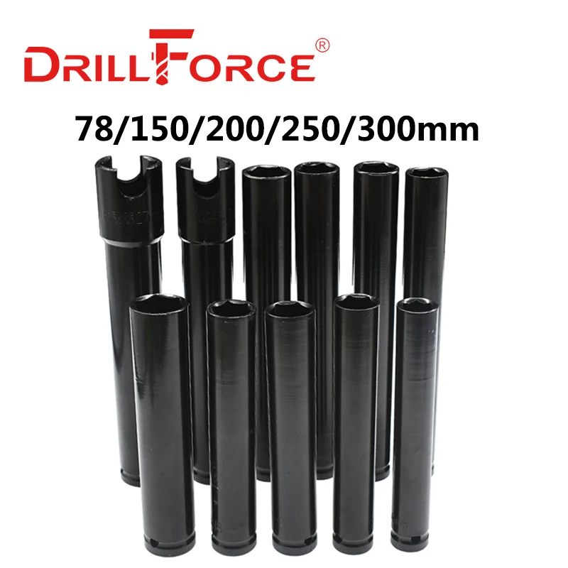 Drillforce 8-32mm 롱 렌치 소켓 세트 공구 1/2 \