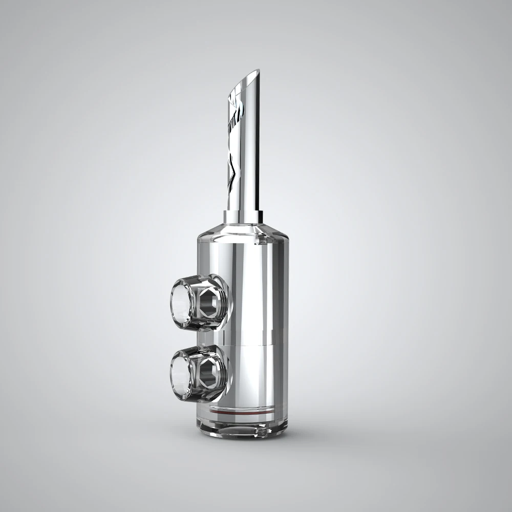 Conector banana BFA chapado en rodio B551R de alta calidad, enchufes de 5mm para amplificador de audio Hifi, reproductor de CD, cable de altavoz