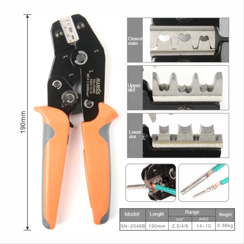 IWISS SN-28B/48B/06/0325 Crimping Pliers Clamp Tools Wire Connector Tool Pliers for JST-SM /Dupont /XH2.54/PH2.0 /Tab Terminal
