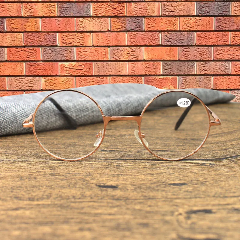 Round Reading Glasses for Men Women 100 +125 150 175 200 225 250 +275 300 325 350 375 400 Spectacles Farsighted Gafas de Lectura