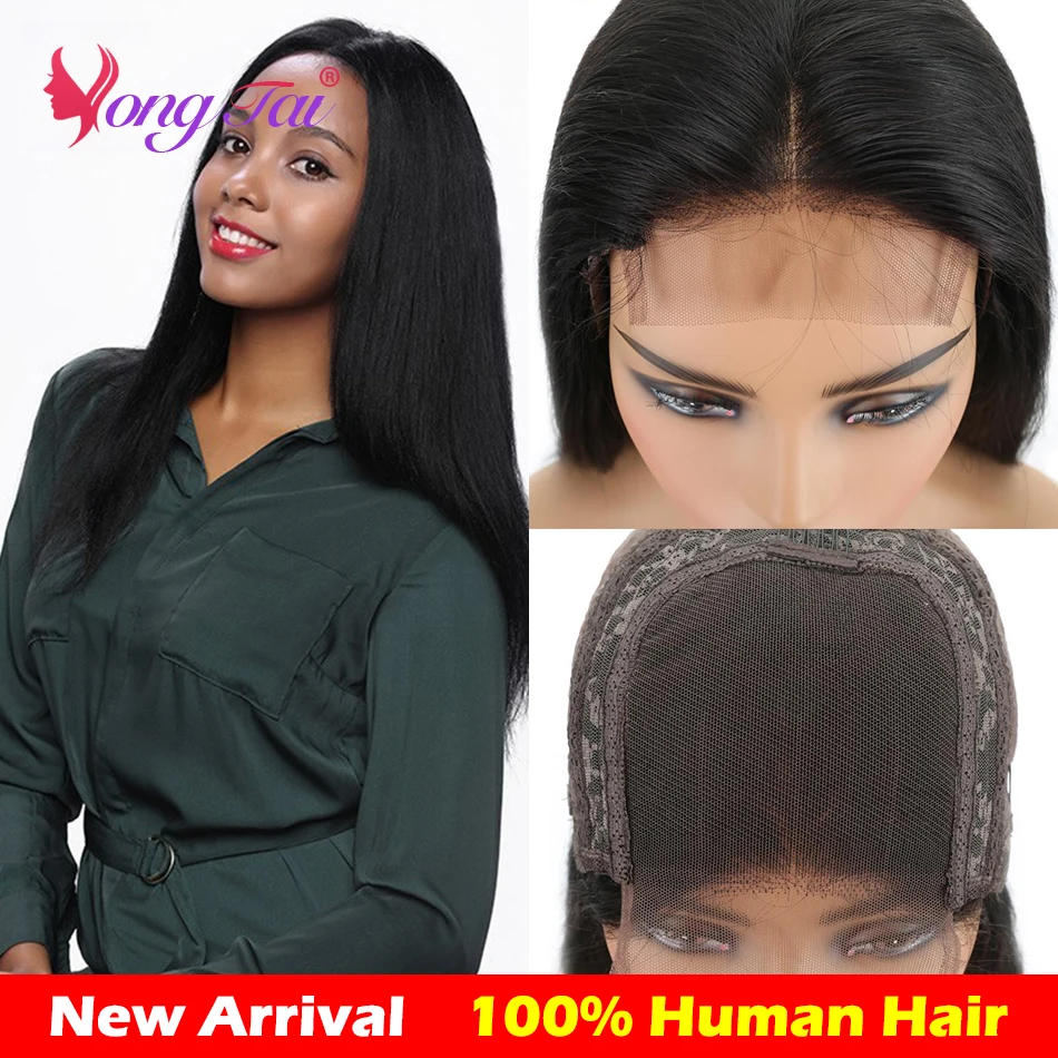 YuYongtai Peruvian Straight Hair 4x4 Closure 13x4 Transparent Lace Frontal Wigs For Women Human Hair Free Shipping From China