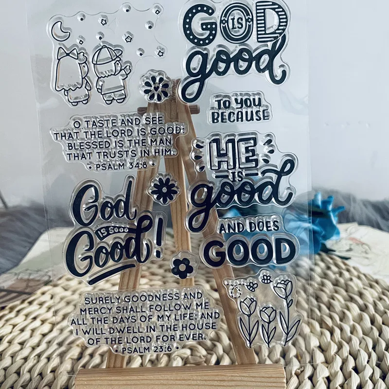 English word god good Clear Stamp Transparent Silicone Stamp Seal Sheet For Scrapbooking Photo Album Decoration