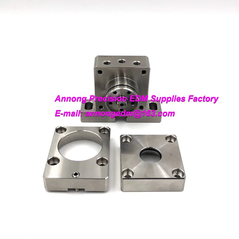 CH702 EDM Die Guide Holder Lower + U/L Dies Block + Water Nozzle, MW53W71K for CHMER CW/HW Series EDM Machines
