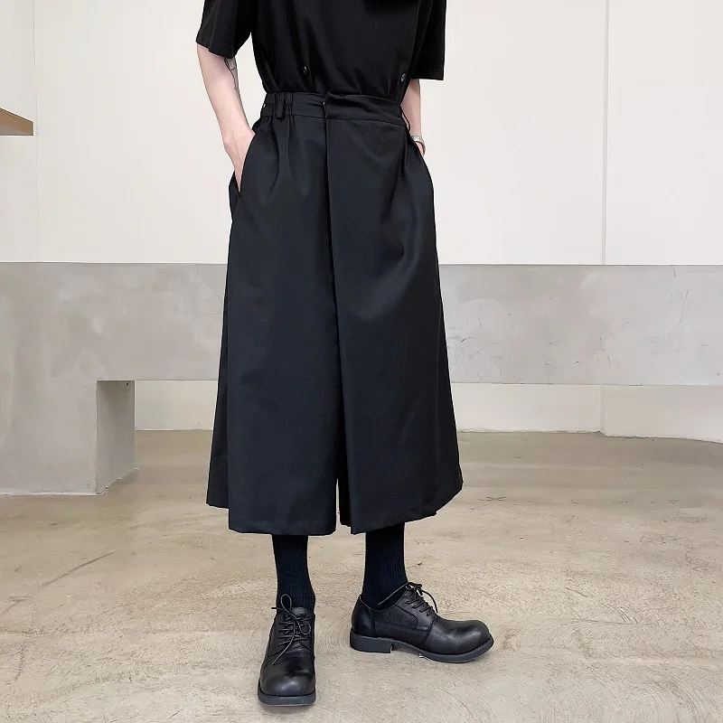 Men's New Dark Spring/Summer Baggy Wide Legs Personality Fashion Trend Niche Designer Oversize Skirt