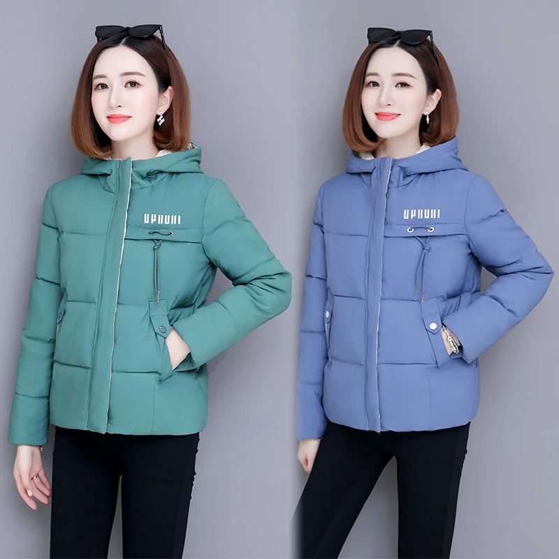 High Quality Winter Coat Women\'s 2022 Fashion Winter Jacket Women Cotton Padded Parka Outwear Hooded Short Female Jackets Coats