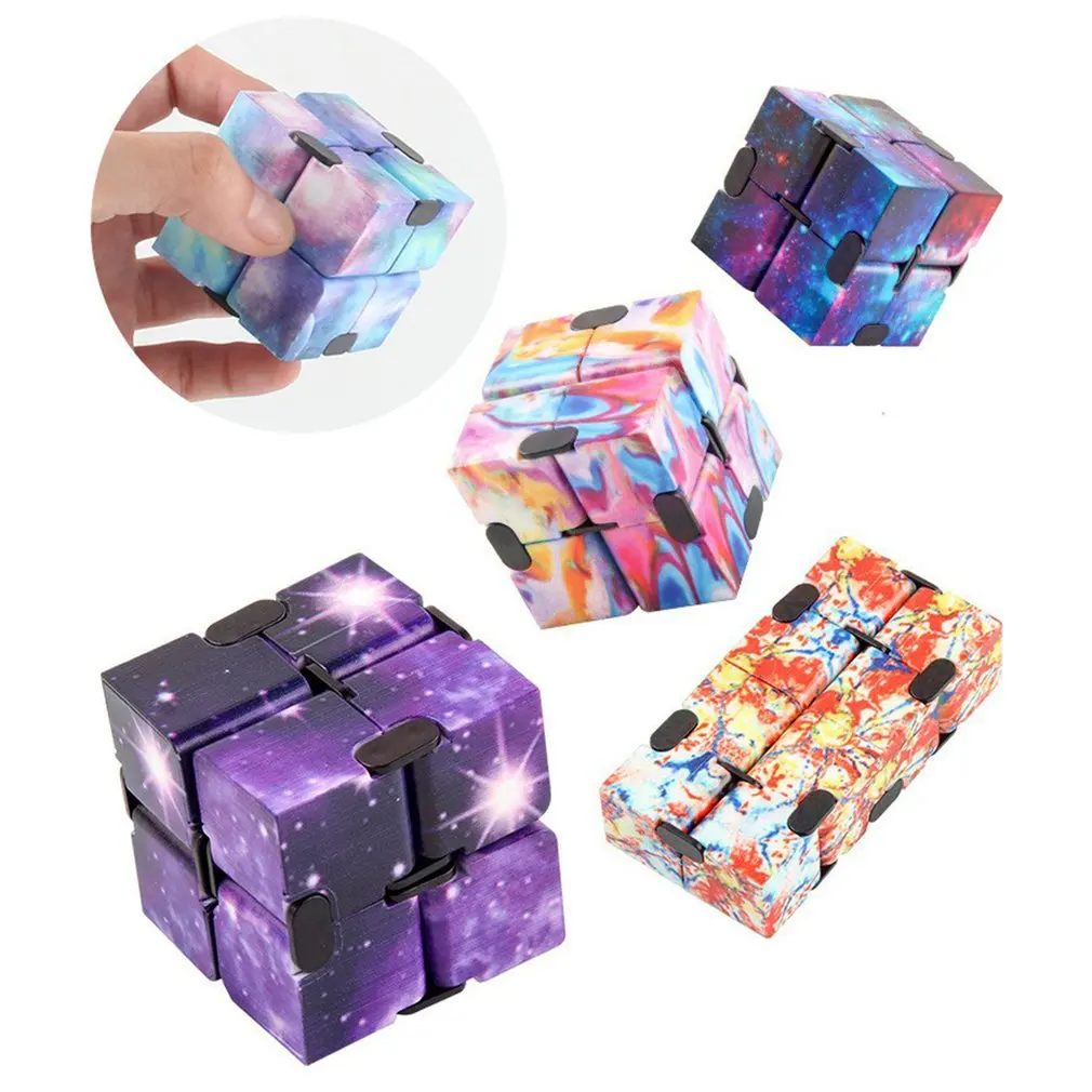 Starry Sky Infinity Magic Cube Square Puzzle Toys allevia lo Stress gioco a mano labirinto a quattro angoli giocattoli bambini decompressione per adulti