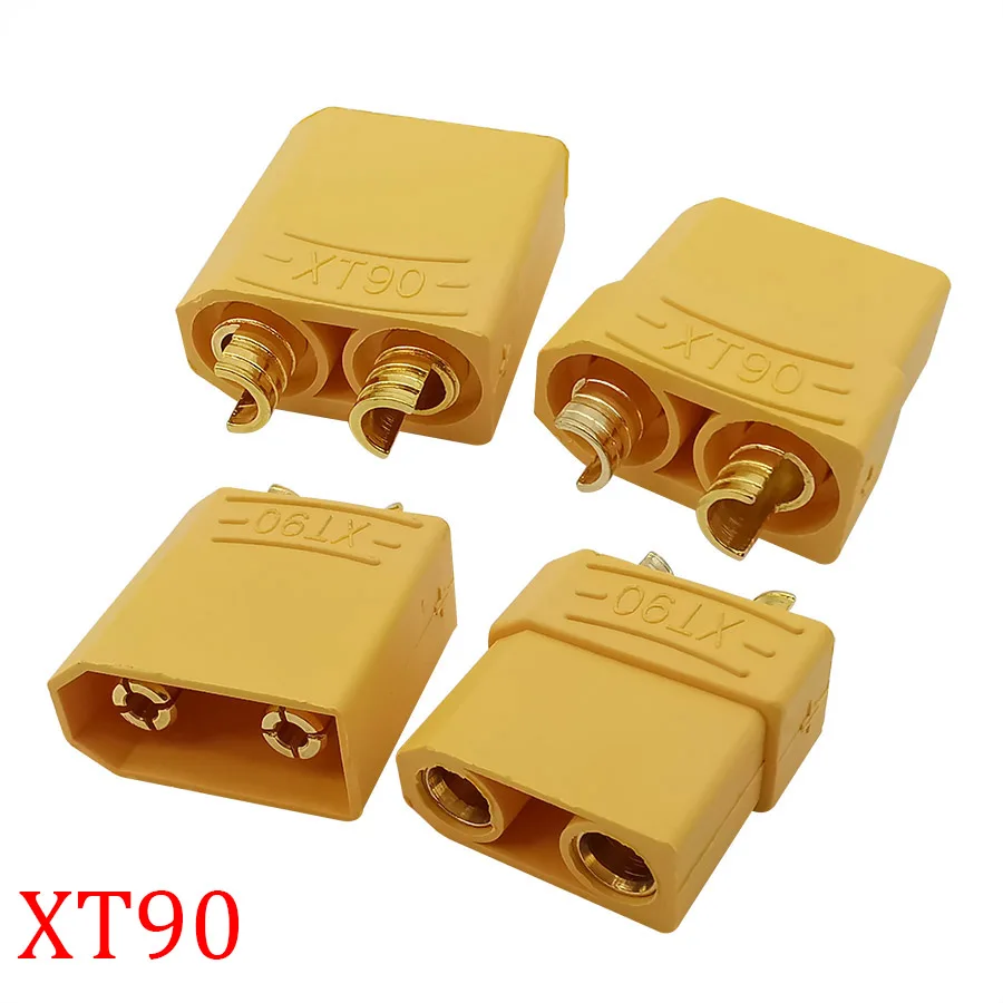 

2Pcs XT90 Male Female Adapter Gold Plated XT-90 Bullet Plug Jack Connectors For RC Lipo Battery Motor Parts Quadcopter DIY