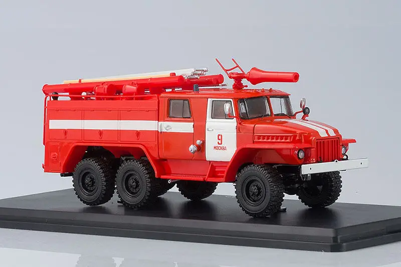 NEW Start Scale Models 1/43 Fire Engine AC-40 TS1A USSR Fire truck URAL 375N #9 SSM1230 Moscow Diecast matel