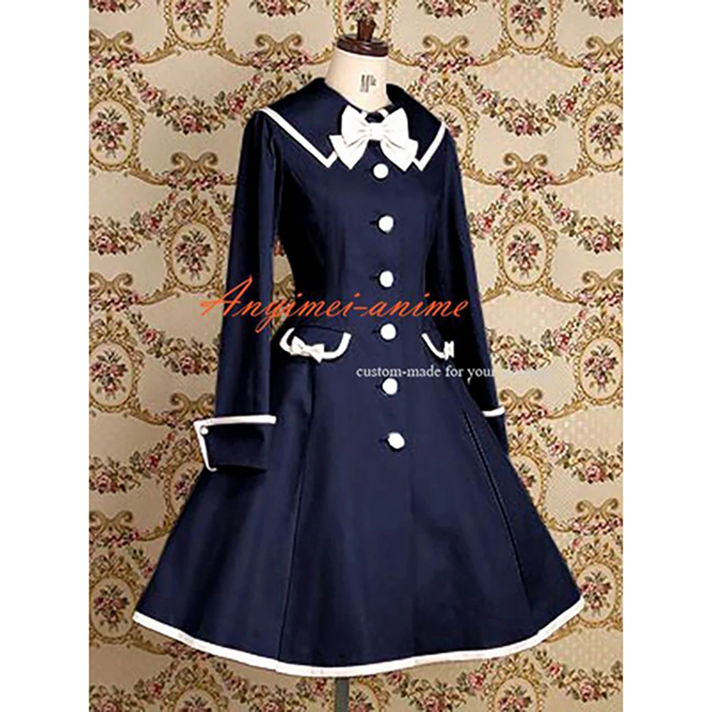 

fondcosplay sweet Gothic Lolita Punk Fashion Navy Dress School Uniform Cosplay Costume CD/TV[CK967]