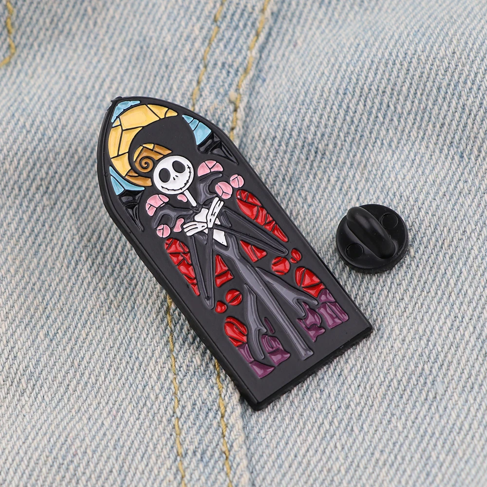 The Nightmare Before Christmas Anime Pins for Backpacks Badges on Manga Enamel Pin Accessories Jewelry Brooches New Year Gift