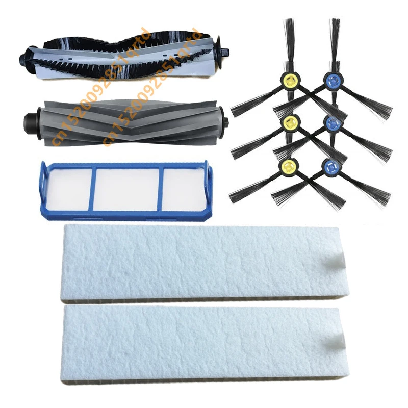 Cubierta de cepillo de rodillo principal, Cepillo Lateral, filtro HEPA, paño de mopa para Ilife A9s A9 A80 Plus, Kit de repuesto de piezas de aspiradora robótica