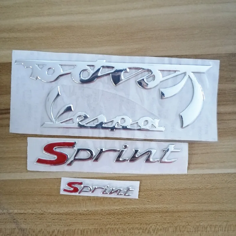 

Motorcycle 3D Silver Emblem Stickers Decal for PIAGGIO Vespa Sprint 150 125 300