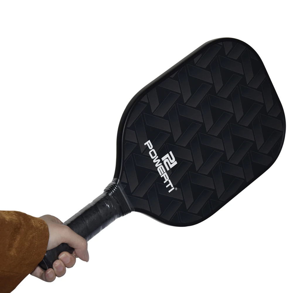 Pickleball Paddle Lightweight Graphite Racquet Textured Surface Racket For Spin Honeycomb Core Ergonomic Grip Edge Guard