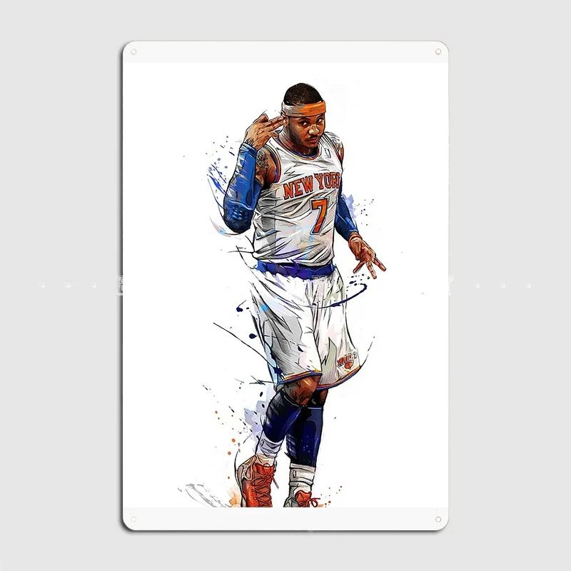 Wallpaper Carmelo Anthony Art Metal Plaque Poster Club Home Bar Cave Classic Plaques Tin Sign Poster