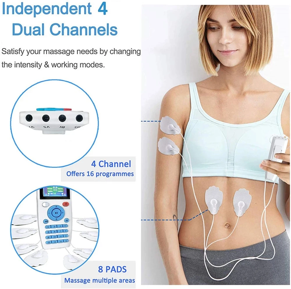 Tens Massager 16 Modes Electric EMS Muscle Stimulator Physiotherapy Professional Digital Massage Machine For Body Exercise Relax