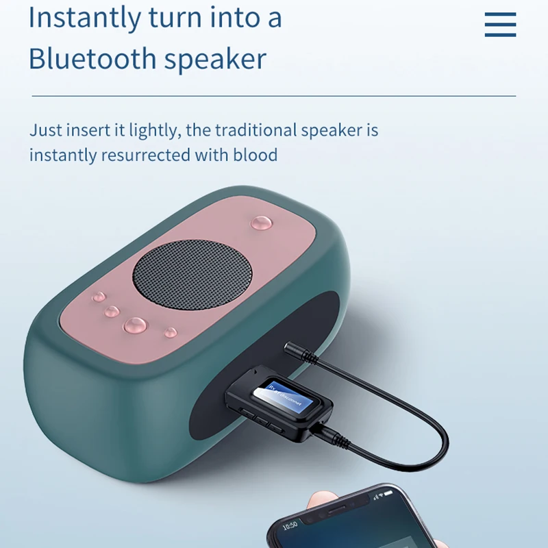 VAORLO USB 5,0 адаптер 2 в 1 ЖК-дисплей дополнительное подключение устройства Bluetooth приемник передатчик для ТВ наушников низкая задержка