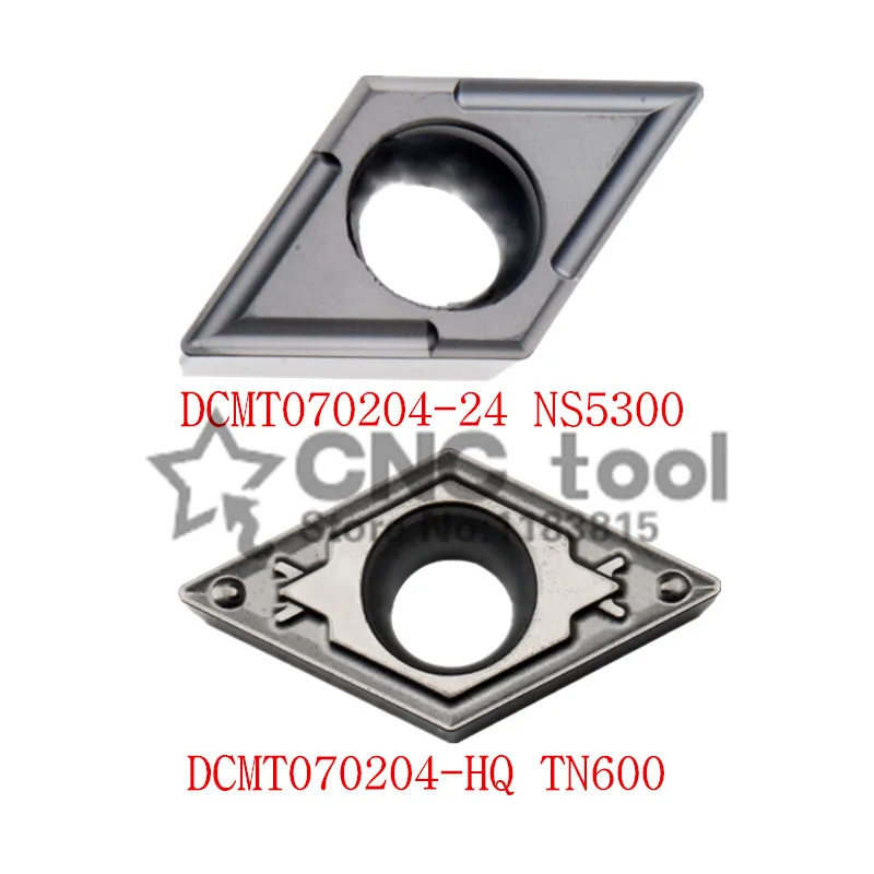 DCMT070204-24 NS5300 DCMT070204-HQ TN600 Taglierina Cermet Media E Fine Parti In Acciaio Hanno Una Buona Finitura Inserti In Carburo di Tungsteno