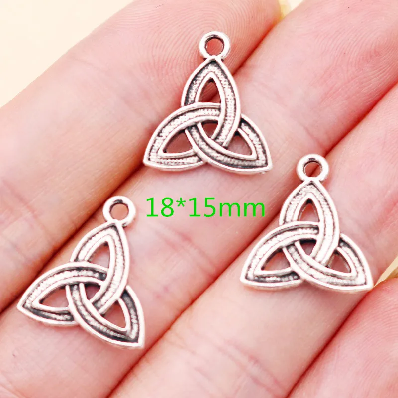Vintage Rope Knot Pendant, Chinese Knot Charms, Irish Knot Charms, DIY Metal Jewelry Handicrafts A2127 20pcs