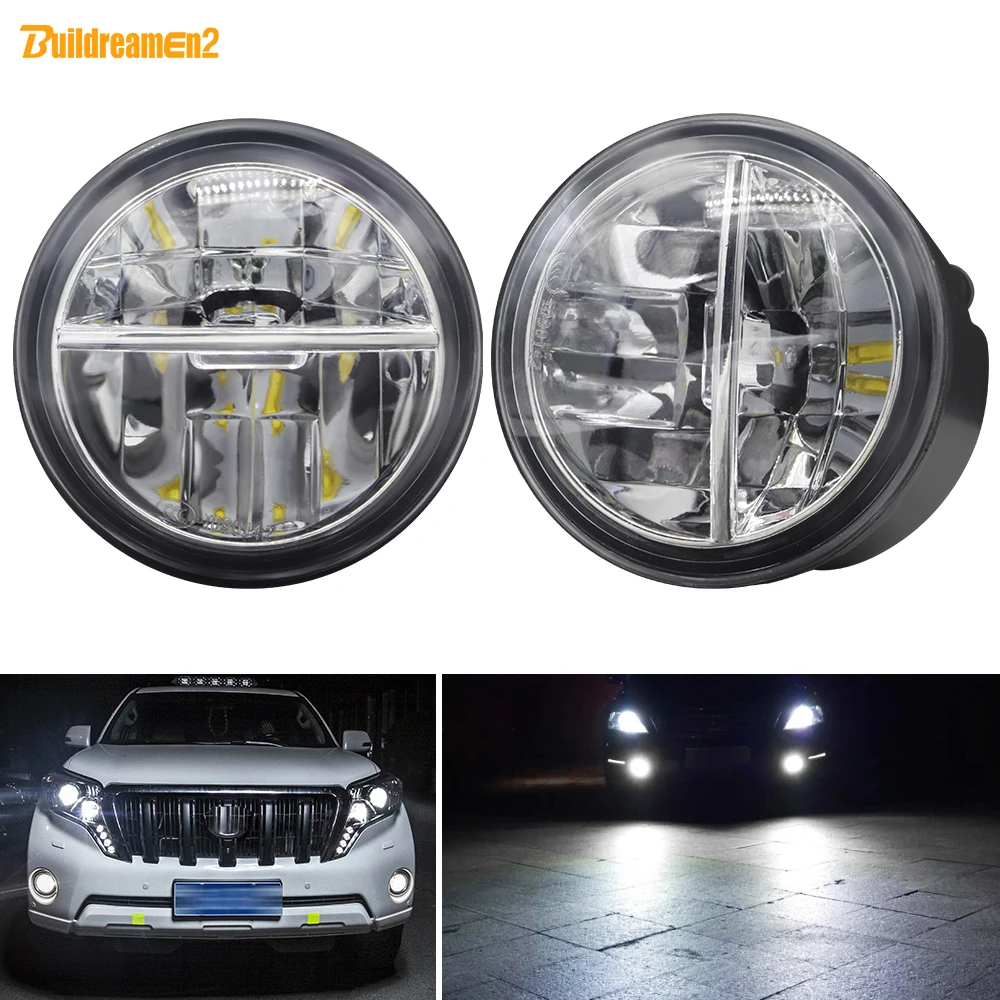 2 X LED Fog Light For Nissan X-Trail Juke Cube Patrol Cube Tiida NV200 Vampira Car Front Bumper Fog Lamp Daytime Running Light