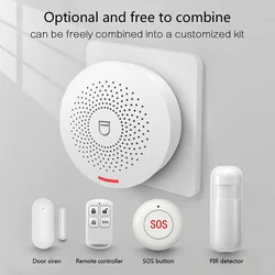 Wifi Tuya Sistema di Allarme di Sicurezza Domestica Con Sensore di Porta di Movimento PIR 433 MHz Kit Sensore di Sistema di Allarme Compatibile Alexa Google IP Camer