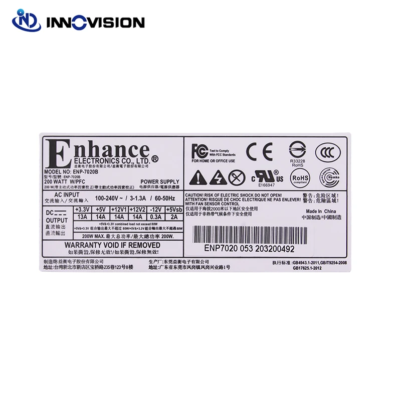 Imagem -06 - Fonte de Alimentação Servidor Psu Novo Melhoramento Fábrica Original 1u Flex 200w Enp7020b 110240v Anos de Garantia