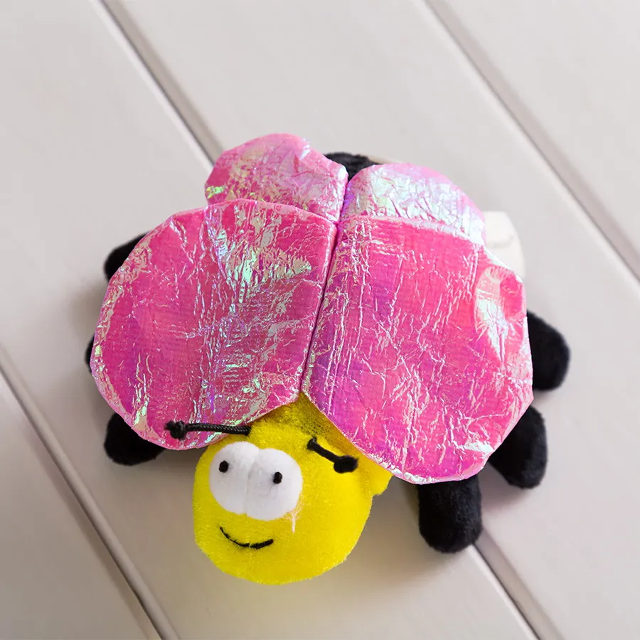 Kawaii recheado pelúcia brinquedo macio bebê crianças 0-1 ano inseto abelha bug zip ao longo, 12cm bebê boneca