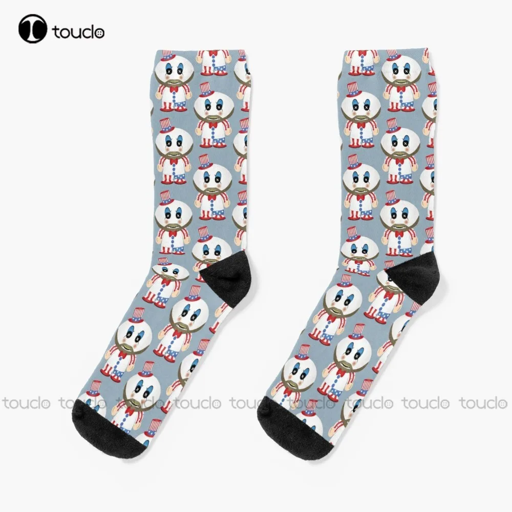 

Носки Captain Spaulding, белые футбольные носки для мужчин, подарок на День Благодарения, Рождество, Новый Год, унисекс, для взрослых, подростков, Молодежные носки, индивидуальный подарок