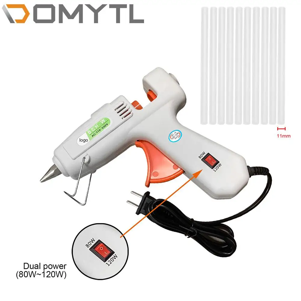 Dedicated Manual Dispensing Equipment 60-100W Dual Power Hot Melt Glue Gun DIY Hand Tools Glue Sticks with 10pcs 11mm