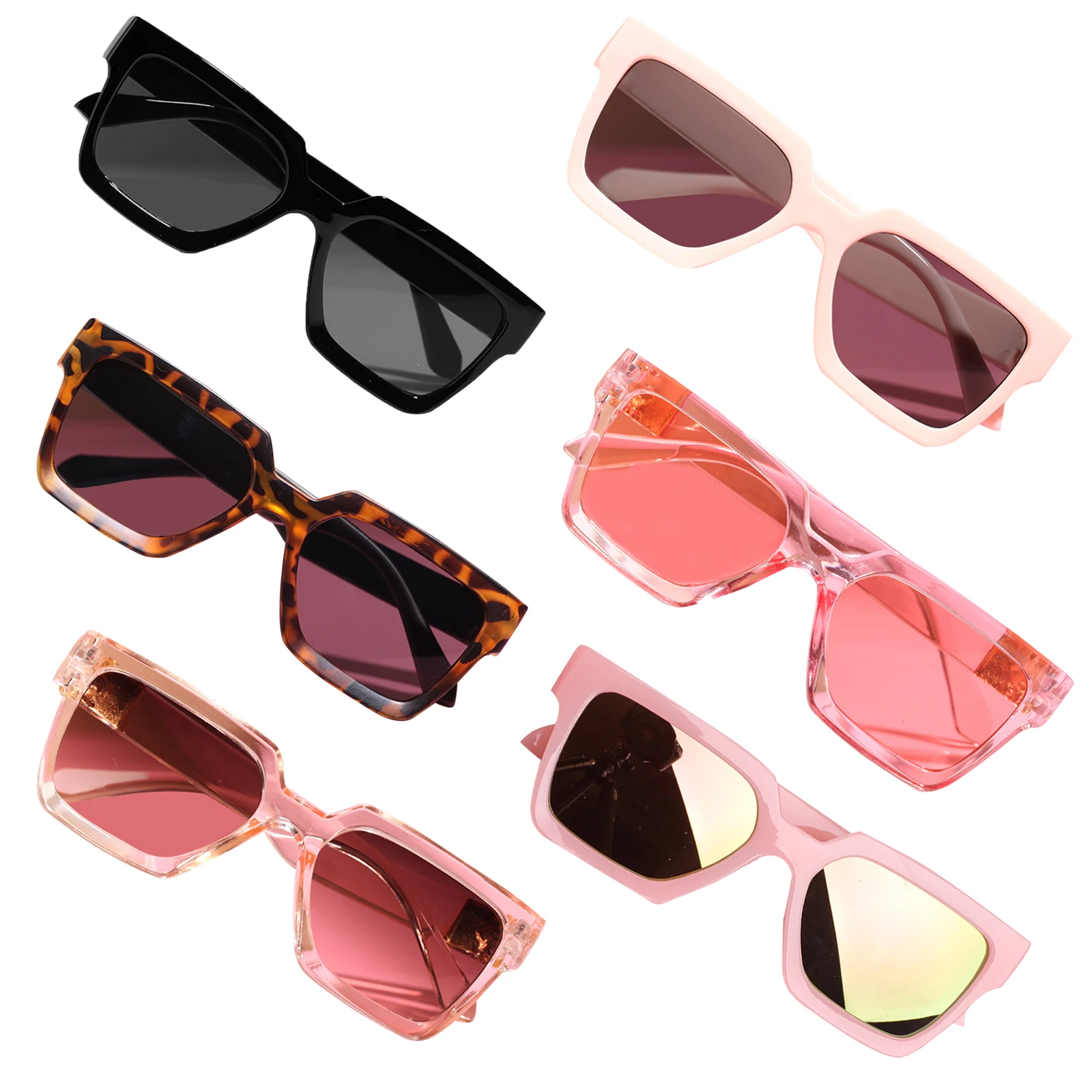 Kids Sunglasses, Unisex Anti-UV Dark Glasses with Square Frame Decorative Tools for Outdoor Activities, 0-8 Years