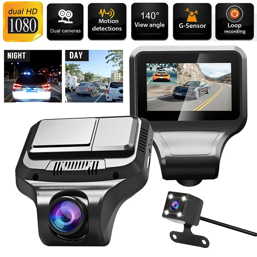 

2.35'' Full HD 1080P Car DVR Dash Cam Dual Lens IPS Screen Auto Digital Video Recorder Dashcam Camera Night Vision WDR Car DVRs