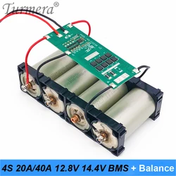 Turmera 4S 40A 20A 12.8V 14.4V 32650 32700 Lifepo4 Batteria BMS per pannello solare e alimentatore ininterrotto per barche elettriche 12V