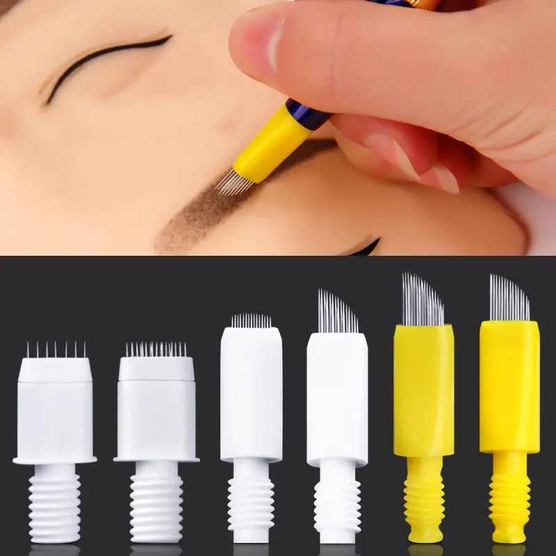 

5pcs Scab-free manual pen needle Microblading tattoo blade Light oxygen needle for fog eyebrow and lip