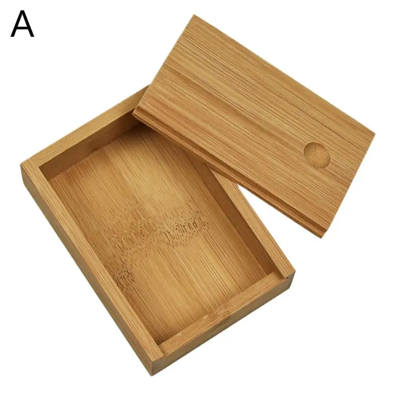 Bamboo Cards Storage Box Desktop Wooden Poker Playing Card Box Case Tarots Box R66E