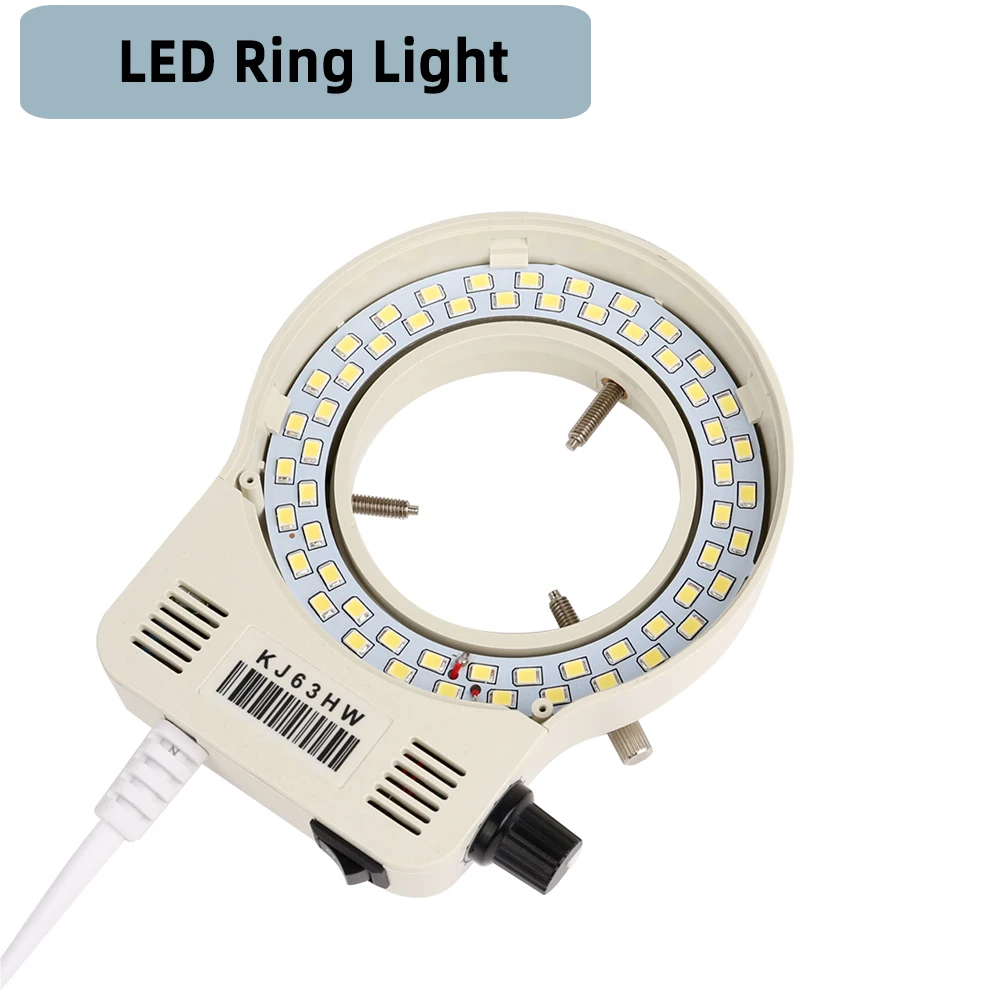 

Adjustable Ring Light Illuminator Lamp For Industry Stereo Microscope Repair Lens Camera Magnifier KJ63HW 110V/220V White Black