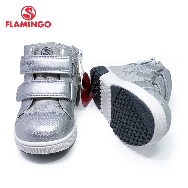 FLAMINGO Autumn Felt High Quality Grey Kids Boots Size 22-27 Anti-slip Shose for Girl Free Shipping 202B-Z5-2043