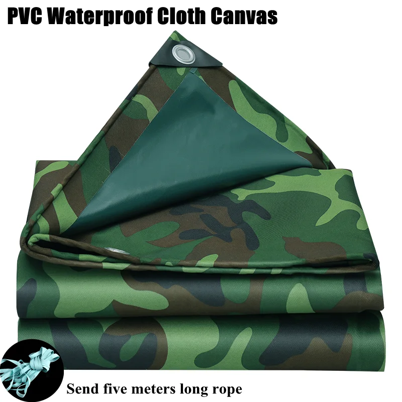 

Thick 0.35mm Camouflage Tarpaulin Rainproof Cloth Shade Sail Outdoor Tent Waterproof Cloth Pet Dog House Cover Car Shed Awning