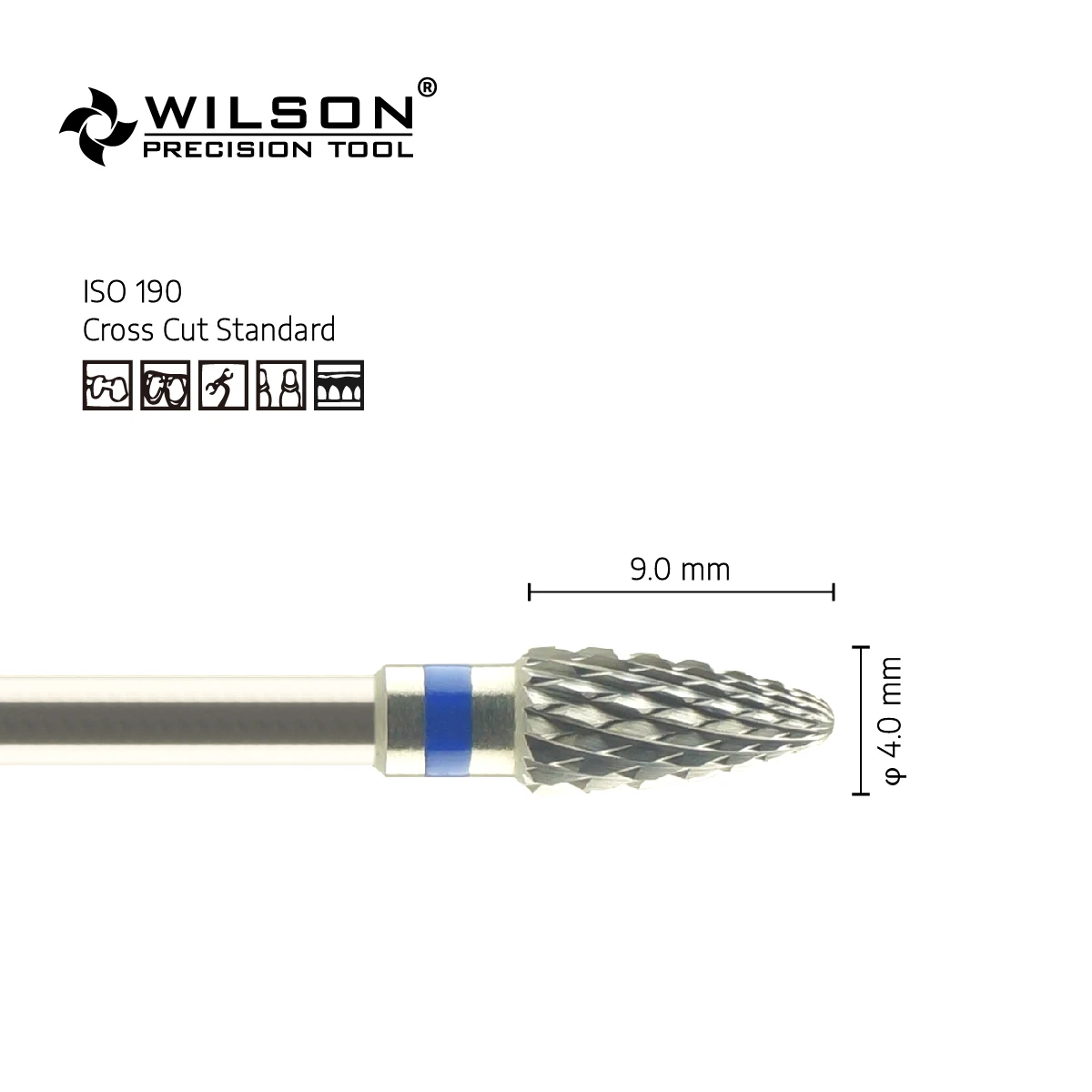 WilsonDental 5000342 Tungsten Carbide Dental Burs for Trimming Plaster/Acrylic/Metal