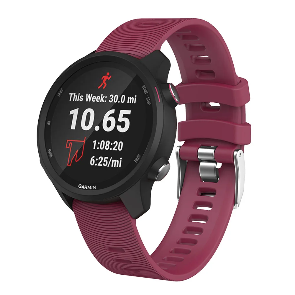 سوار سيليكون رياضي 20 مللي متر لـ Garmin Forerunner, 245 245M 645 Vivoactive 3 ، سوار ساعة ذكية ، سوار معصم للساعات