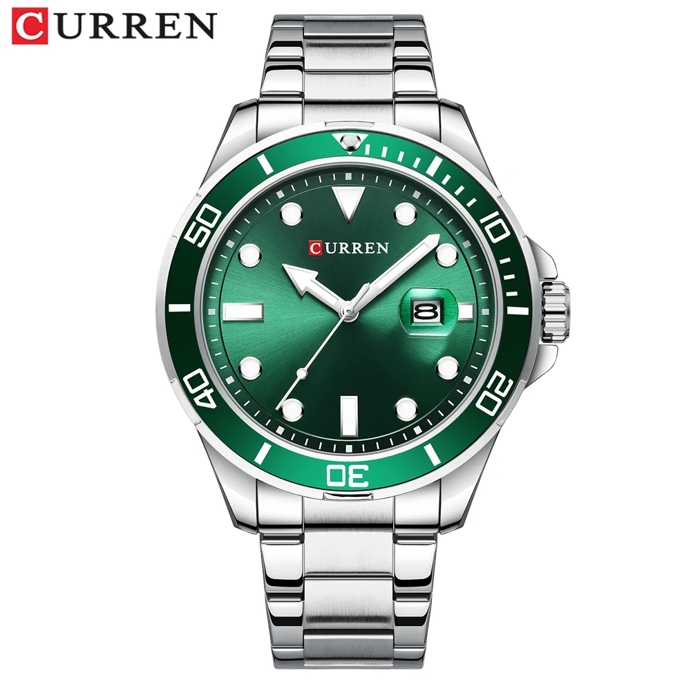 2021 CURREN Neue Grün Wasser Geist Serie Marke High-end-luxus Uhren Automatische Uhr Männer Alle Stahl Wasserdicht Quarz uhr