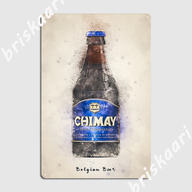 Belgian Beer Chimay Watercolor Design Metal Plaque Poster Retro Club Bar Wall Cave Plaques Tin sign Poster