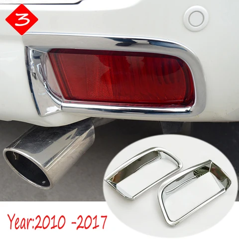 ABS Chrome для Toyota Land Cruiser Prado FJ150 FJ 150 2010-2017, крышка заднего противотуманного фонаря, декоративная рамка, аксессуар, 2 шт.