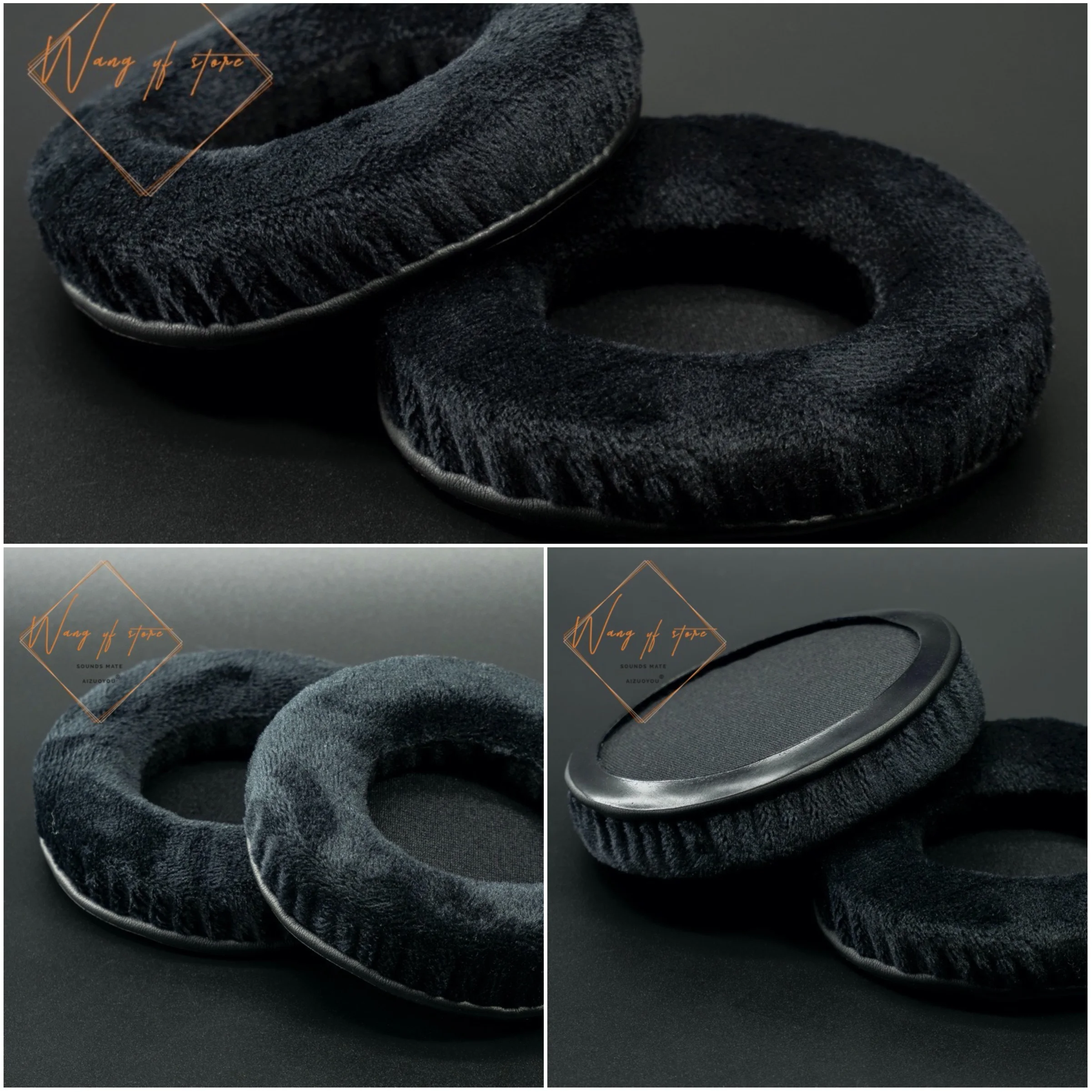 Thick Velour Velvet Ear Pads Cushion For Beyerdynamic AKG Sony Denon Headphone - 60 65 70 75 80 85 90 95 100 105 110 115 mm