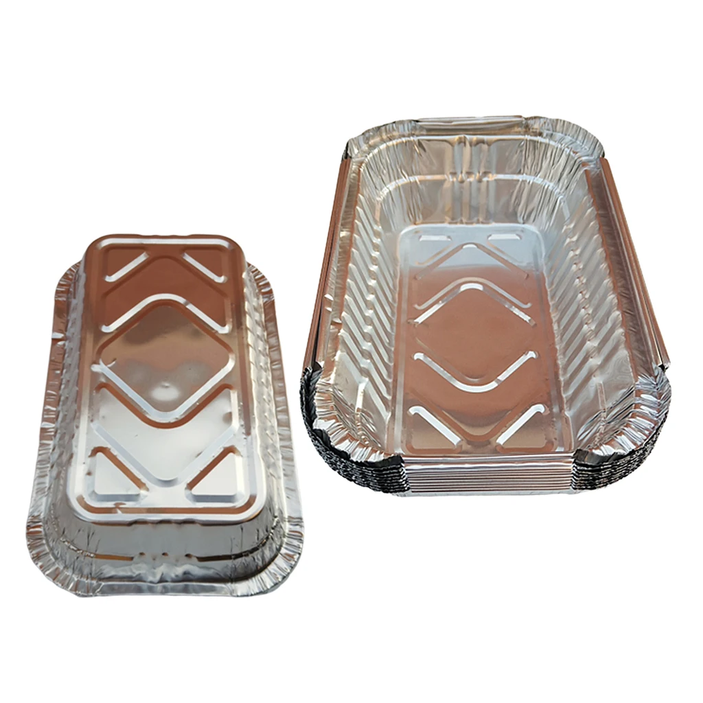 10x Aluminum Foil Grill Drip Pans For  Outdoor BBQ Weber Grills Cooking