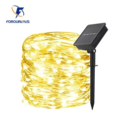 8modes Solar Led Light Outdoor String Fairy Lights Waterproof 12m 22m 100/200leds Flashing Lamps Christmas Decoration